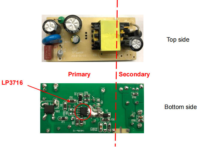 LP3716 12V1A自供電PSR控制芯片參考設(shè)計(jì)（電路原理圖及DEMO樣板）